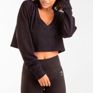 Gymshark cropped towel sweater